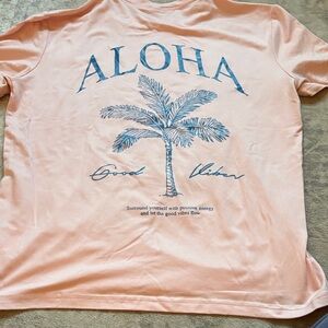 SHEIN Peach Aloha Tee